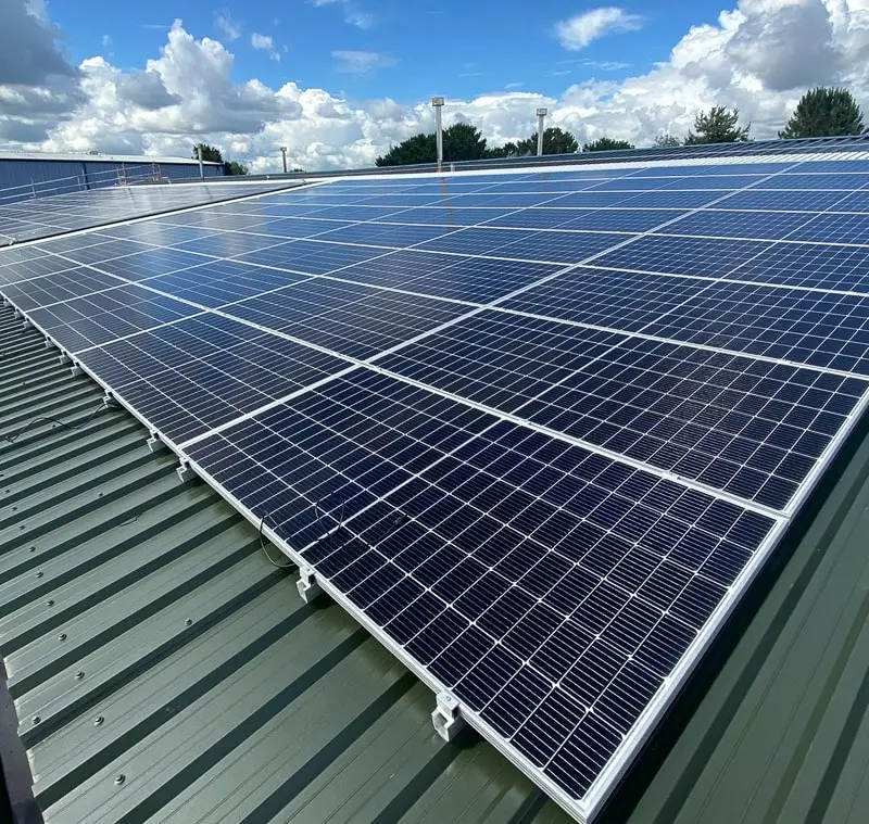 Basics and Benefits of Solar PV Systems for Businesses Large solar solarise PV panel array for commercial property