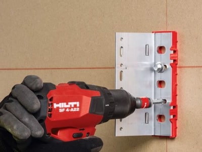 Hilti rail support bracket fasteners for cladding system