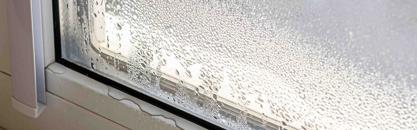 window showing condensation