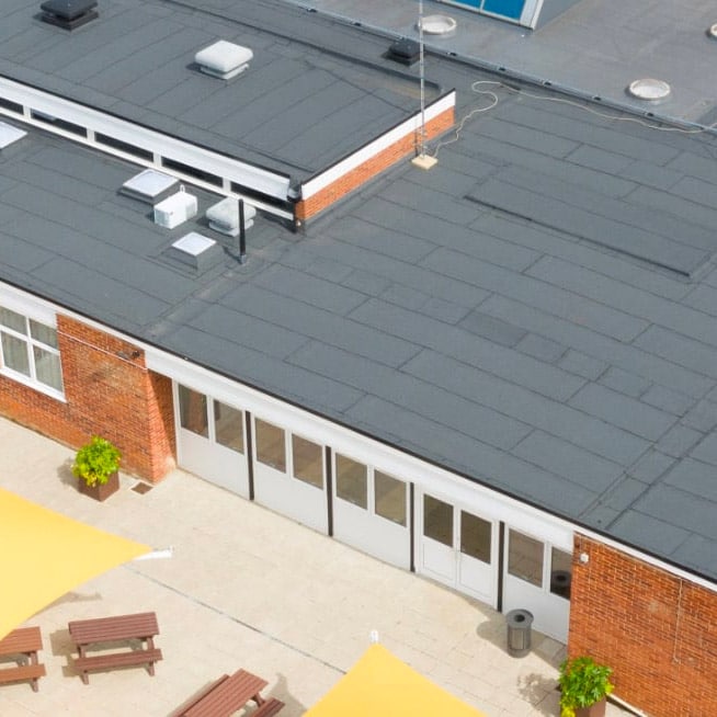 Godalming college new roof membrane system