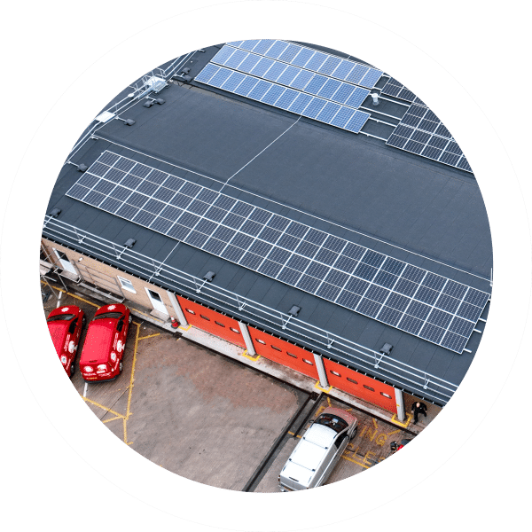 Garland UK fire station roof with Solar PV system