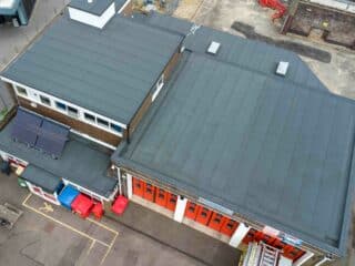 Garland UK bituminous roof for fire station