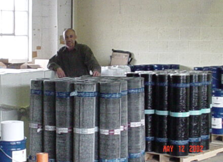 Tim Jones in small warehouse, founder Garland UK