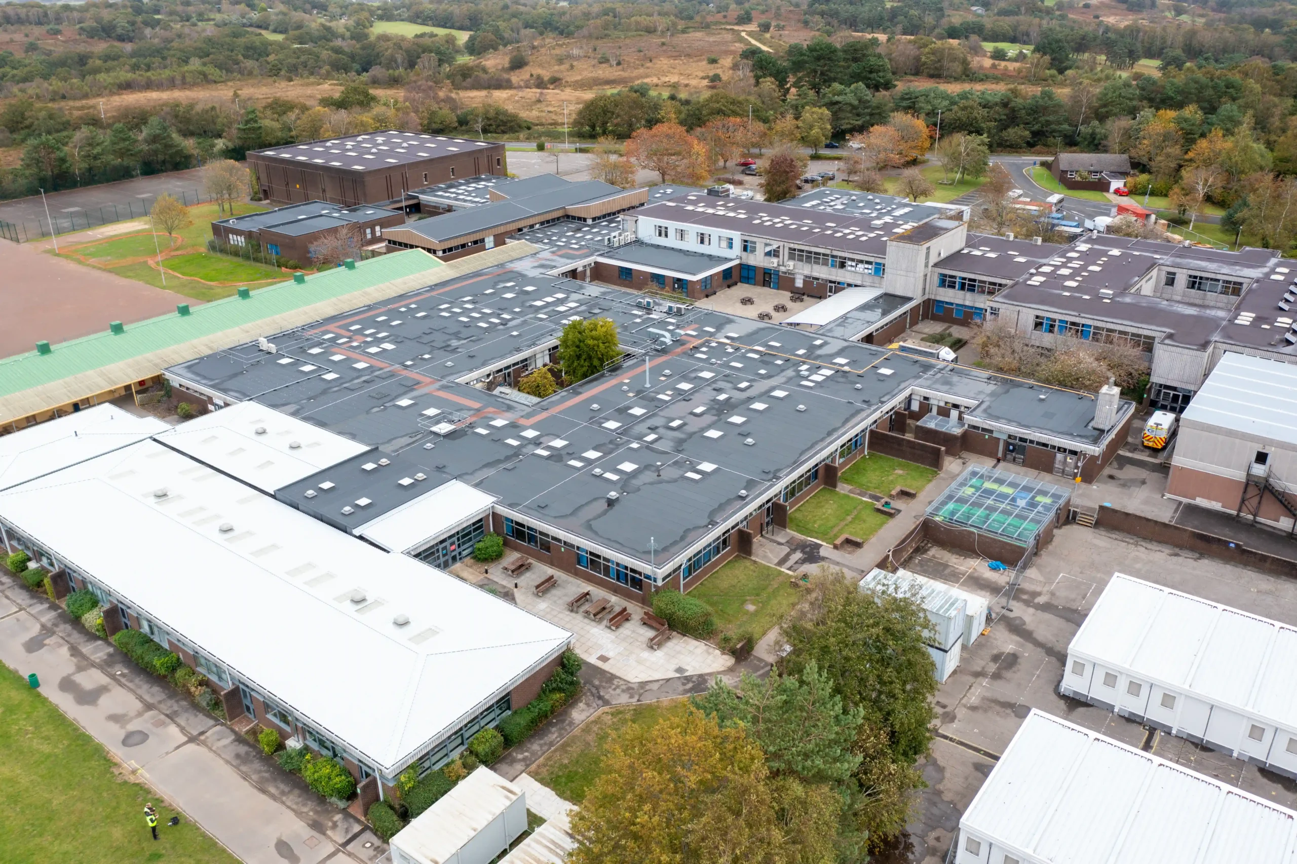 Corfe Hills School, 3 system waterproofing scheme